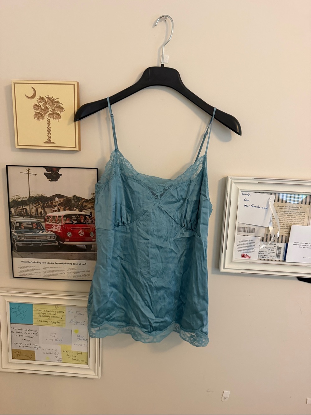 Apt. 9 Teal Lace-Trim Satin Tank